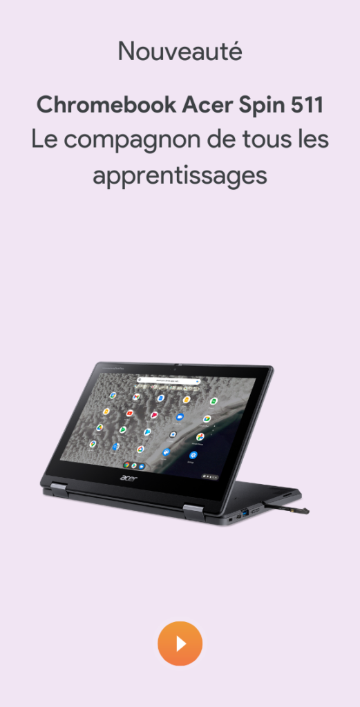 Chromebook Acer Spin 511 avec stylet USI